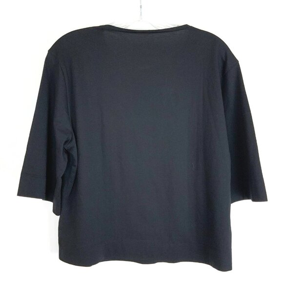 New Sisley Women's Black T-Shirt Floral Print Sz M - Picture 9 of 16